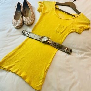 Women’s spring top blouse T-shirt yellow